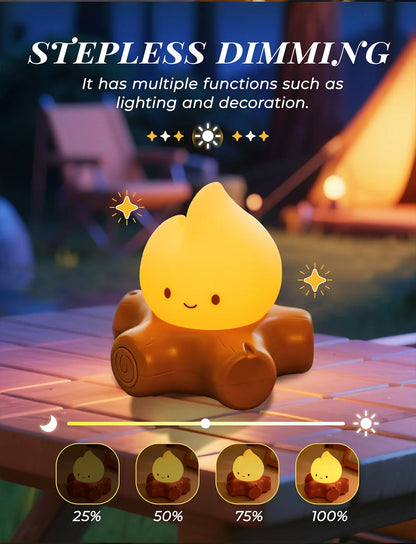 Campfire Night Lights With White Noise Creative Room Decoration