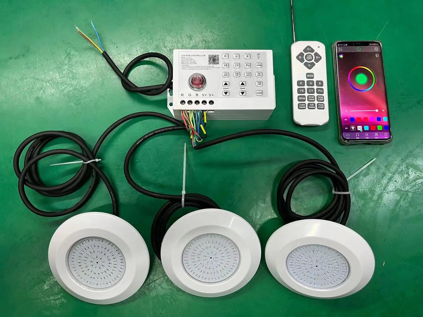 RGB LED Pool Light 12W Bluetooth APP Control Lamp
