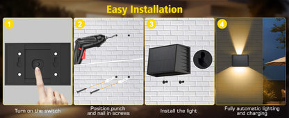 Outdoor Solar Lamp Solar Wall Light Fence Wall