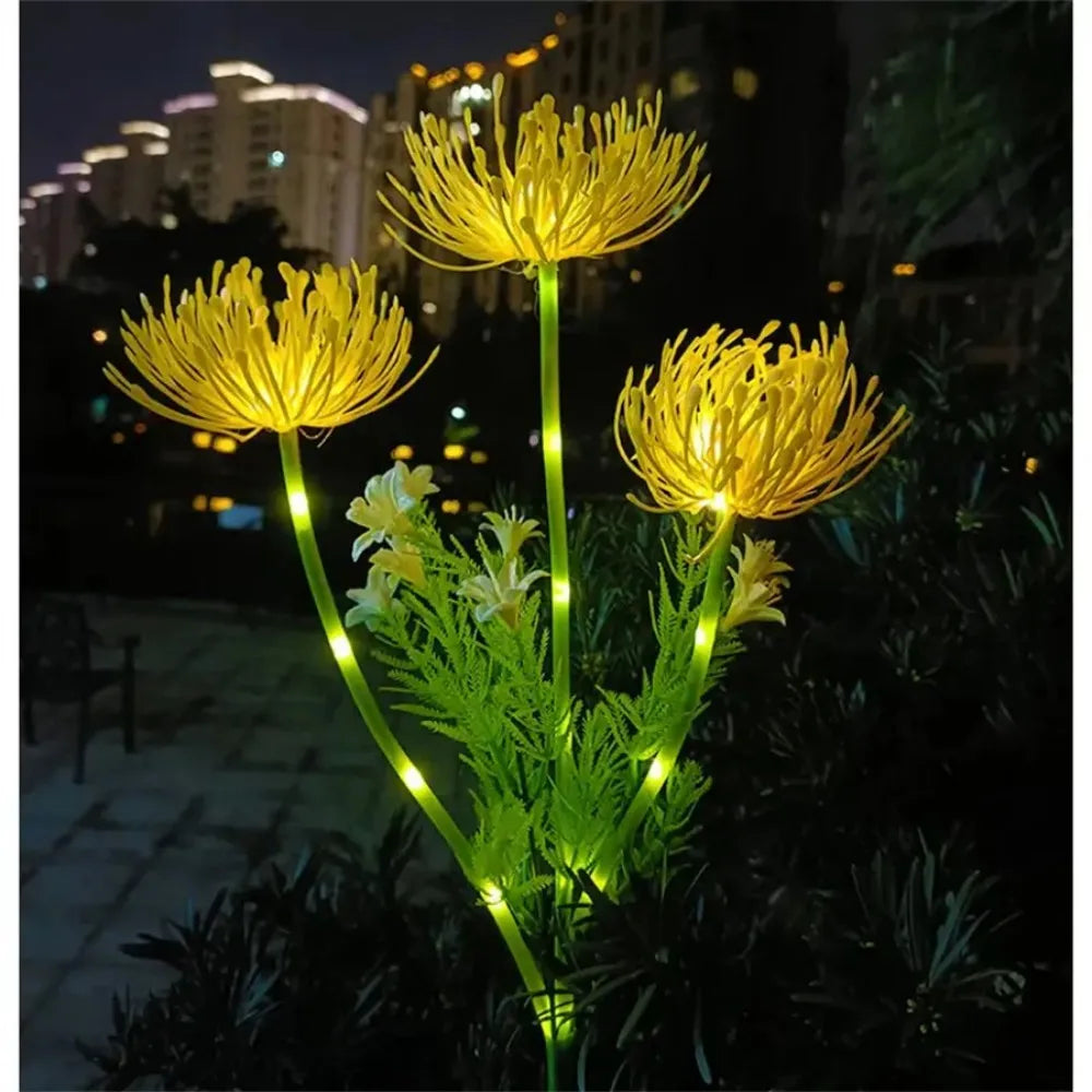 Solar Artificial Flower Stake Lights Outdoor Waterproof Garden Decor Lights