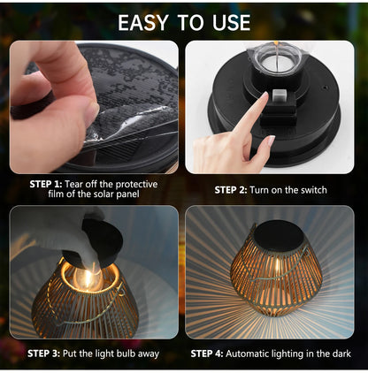 Solar Lantern Outdoor Solar Lanterns Waterproof for Garden Yard
