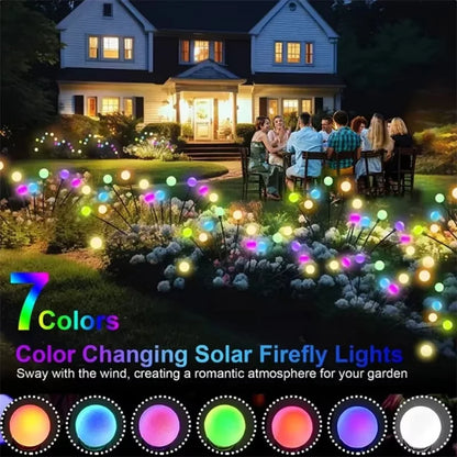 Outdoor RGB Color Lights LED Solar Garden Lamp Firefly Lights