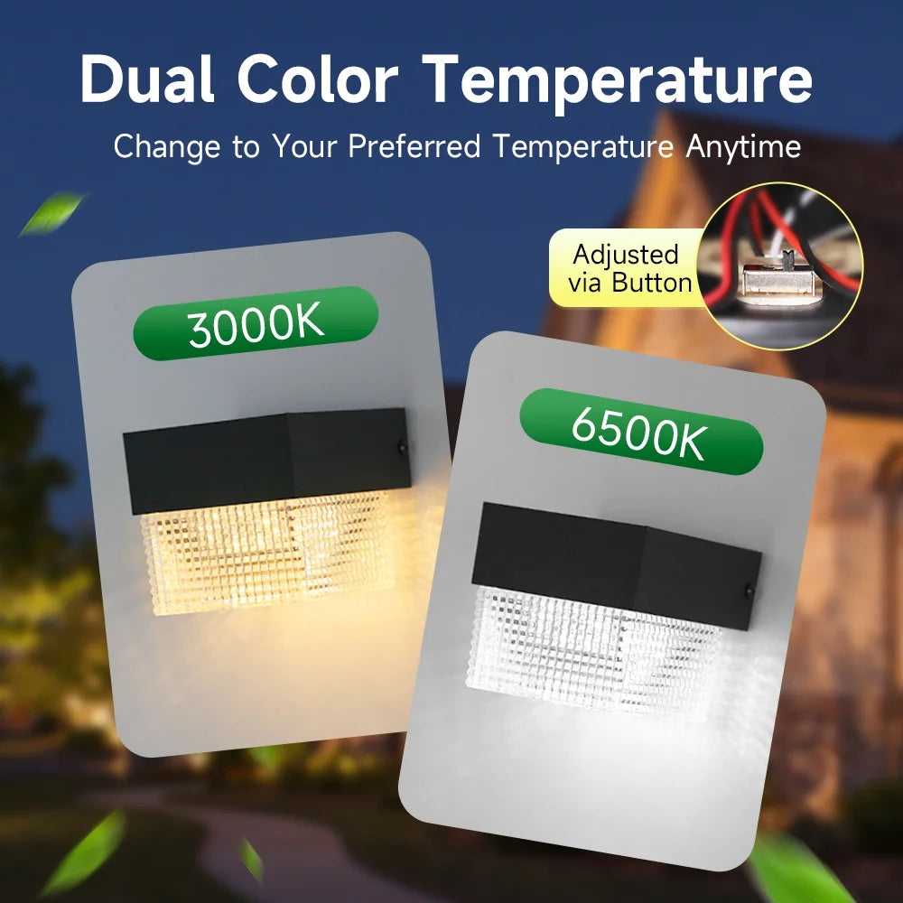 Solar Wall Light Led Courtyard Street Exterior Garden Wall Lighting