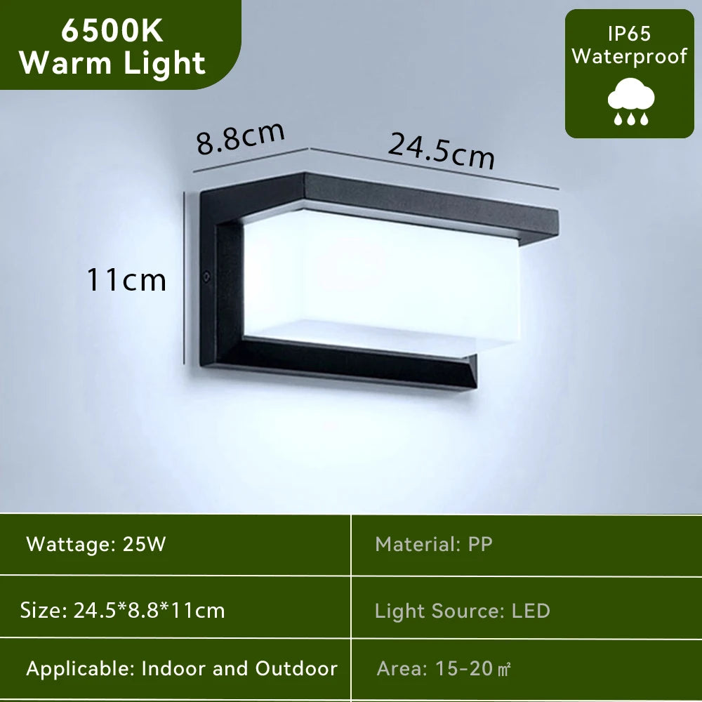 Waterproof LED Wall Light 110V 220V For Outdoor Pathway