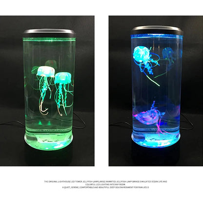 Color Changing Jellyfish Lamp Usb Table Night Light
