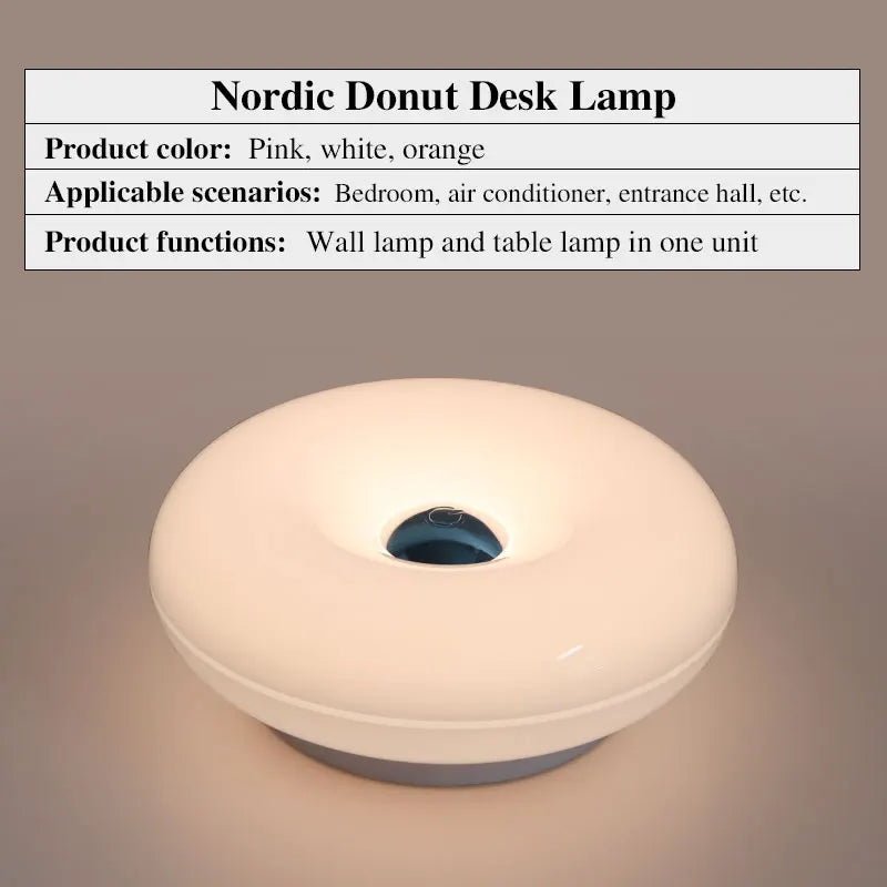 Creative Donut-Shaped Table Lamp Wall-Mounted