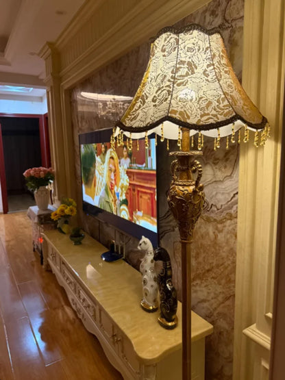 European Luxury Floor Lamp Retro Home Living Room Lamp