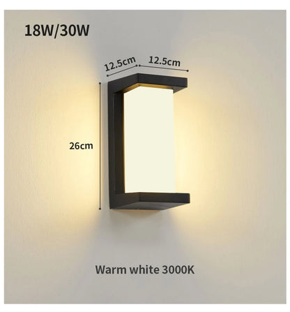 LED Outdoor Wall Lamp Waterproof IP65 Radar Sensor Ligthing