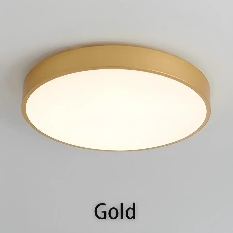 LED Nordic Ceiling Light Circular Grain Macaron Lamp