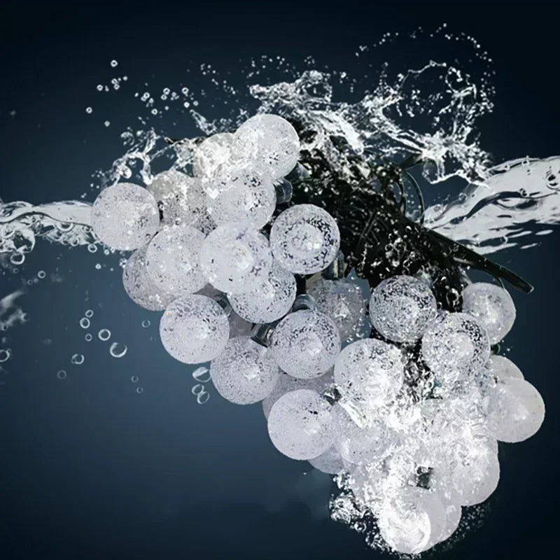 LED Solar-Powered Bubble Ball LED String Light Waterproof Outdoor