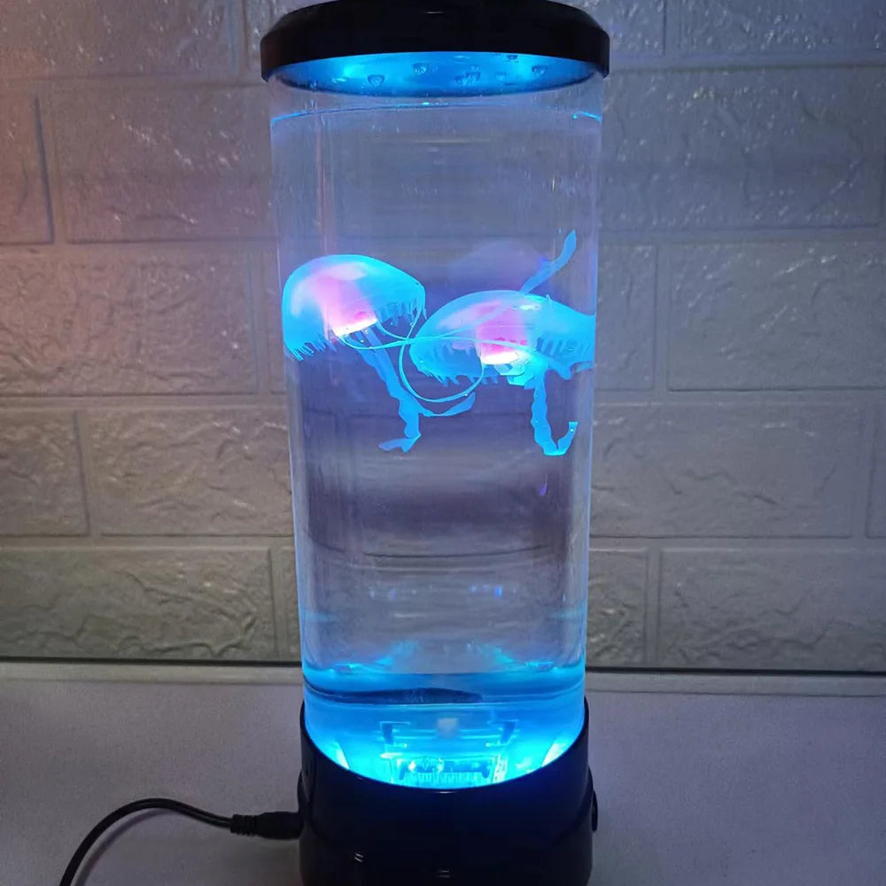Color Changing Jellyfish Lamp Usb Table Night Light