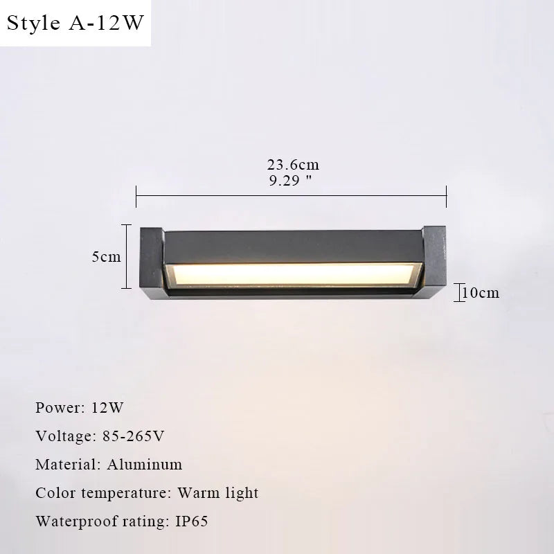 Outdoor Wall Light LED 350Adjustable Angle Waterproof Wall Lamp