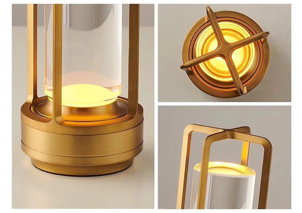 Table lamp LED crystal desk lamp Plastic touch night light