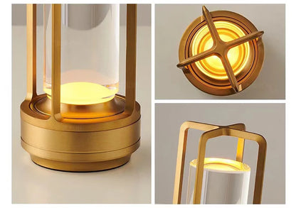 Table lamp LED crystal desk lamp Plastic touch night light