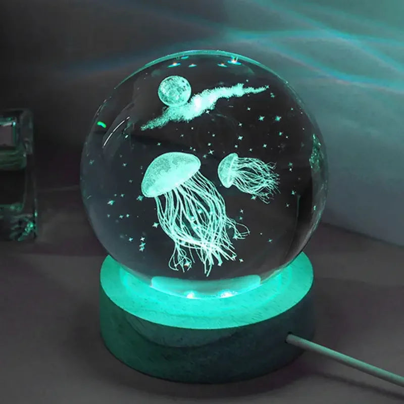Deep-Sea Jellyfish Crystal Ball Night Light
