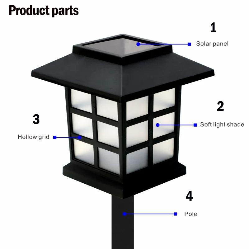 8 Pack Solar Pathway Garden Lights Outdoor Waterproof