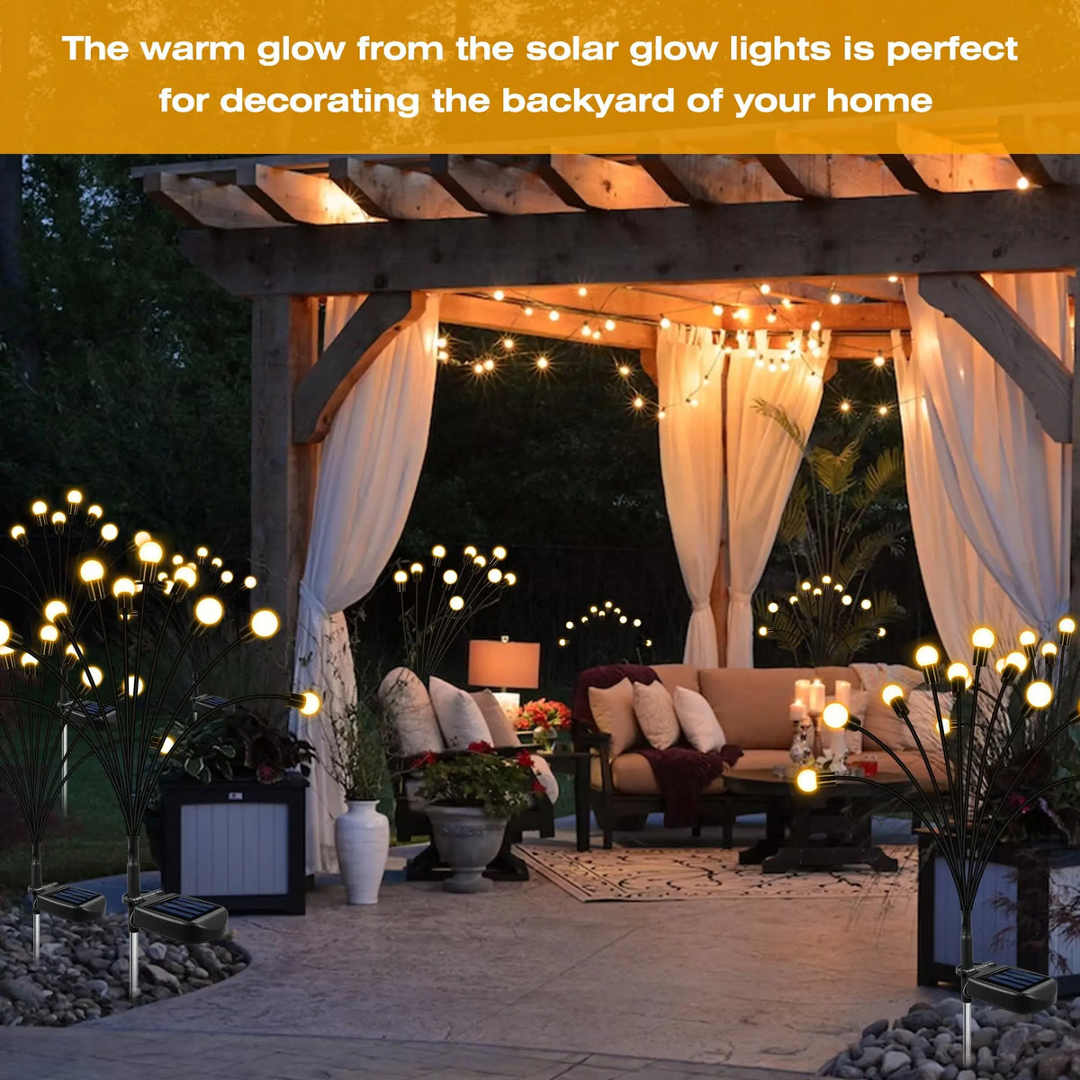 LED Solar Powered Garden Lights Firefly Lights Outdoor