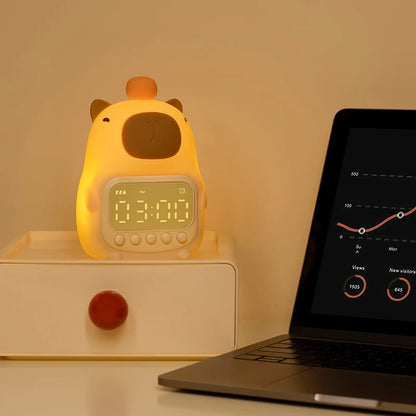 Capybara Alarm Clock with Night Lights Sleep Wake Up Clocks