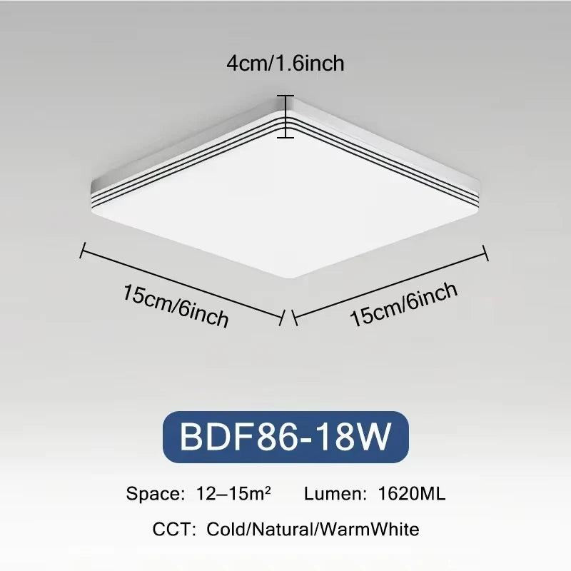 18W-48W LED Ceiling Light 15-30CM Square Ceiling Panel Light