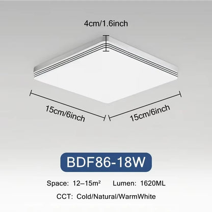 18W-48W LED Ceiling Light 15-30CM Square Ceiling Panel Light