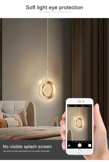 Modern Crystal LED Pendant Lamps Indoor Lighting For Home Decor