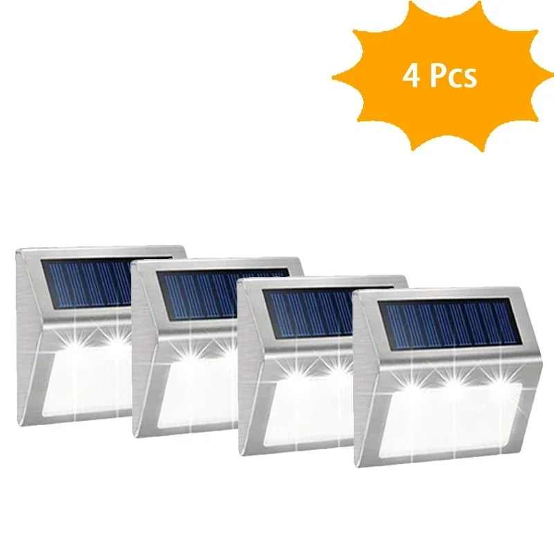 Solar Lights LED Stainless Steel Outdoor Deck Lights Solar