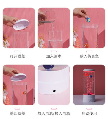 LED Fish Lamp Ambient Night Light Remote Control