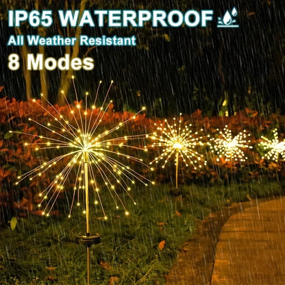 Solar Firework Light Waterproof Outdoor 8 Lighting