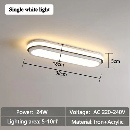 LED Ceiling Light Modern Nordic Simple Long Strip Lamp