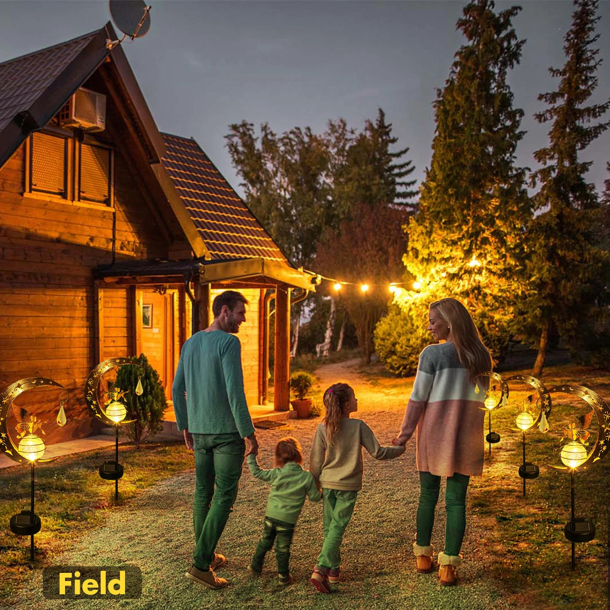 Moon Fairy Solar Lights Outdoor Garden Decorations