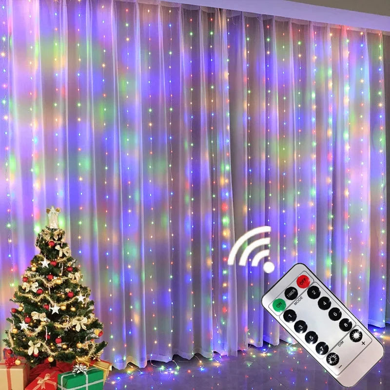 6x3M LED USB Curtain String Fairy Lights Christmas Garland