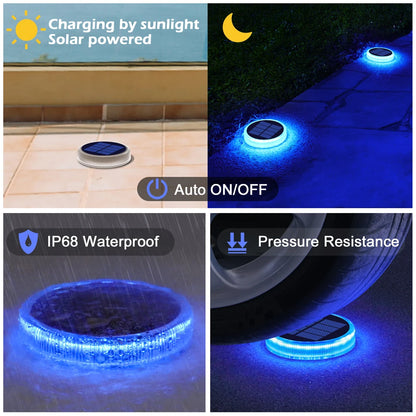 Solar Deck Lights Outdoor Waterproof LED Dock Lighting