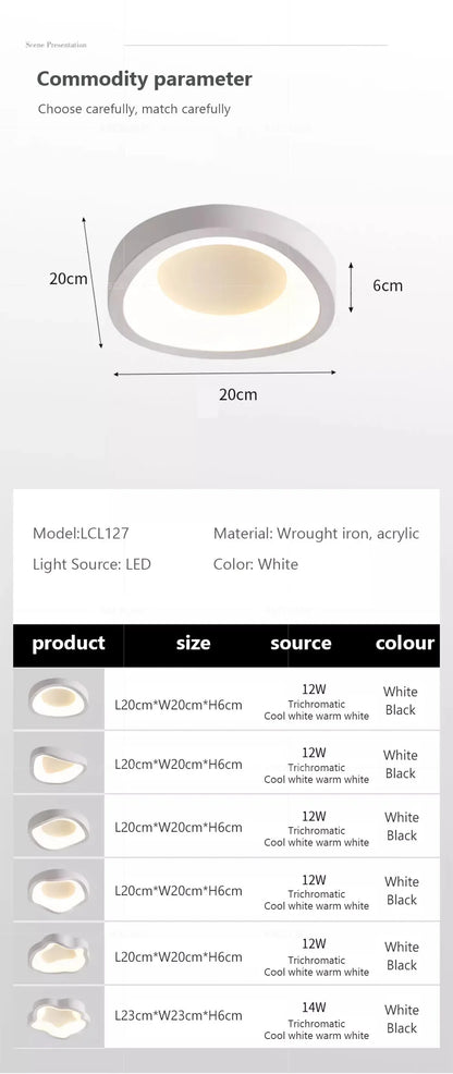 Nordic LED Ceiling Lamp For Living Dining Room Bedroom