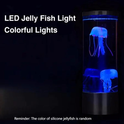LED Jellyfish Aquarium Night Light, 7-Color Changing