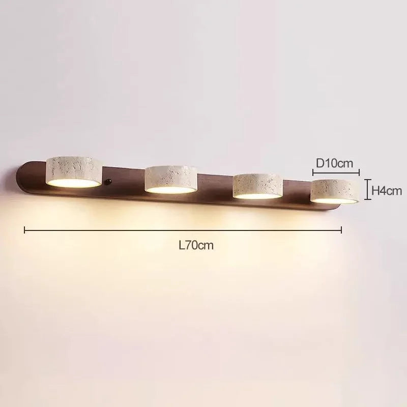 Travertine Duo Wall Light Wabi Sabi Creative Round LED