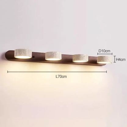 Travertine Duo Wall Light Wabi Sabi Creative Round LED