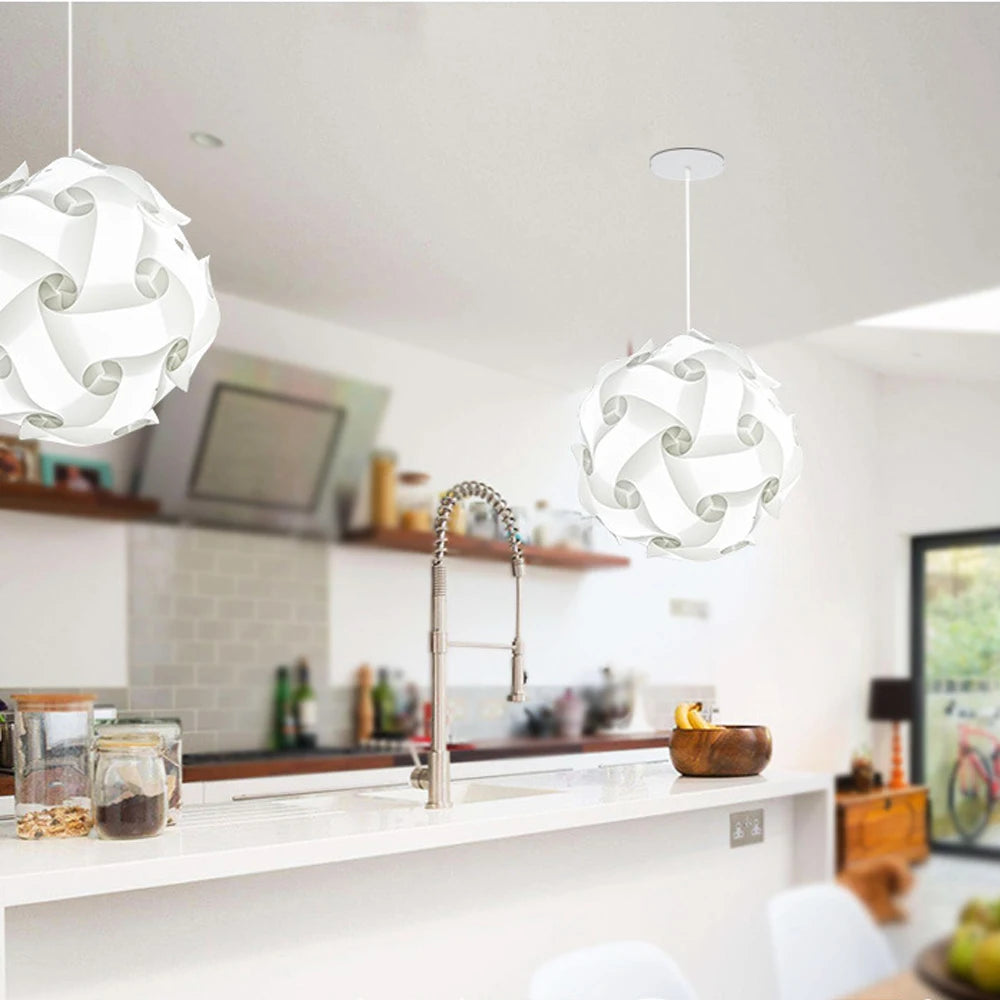 Modern Creative IQ DIY Puzzle Lampshade Lamp Nordic Light