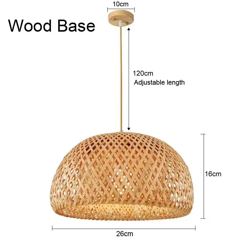 Newest Bamboo Pendant Lamp Ceiling Lights Rattan Wicker