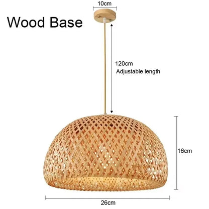 Newest Bamboo Pendant Lamp Ceiling Lights Rattan Wicker