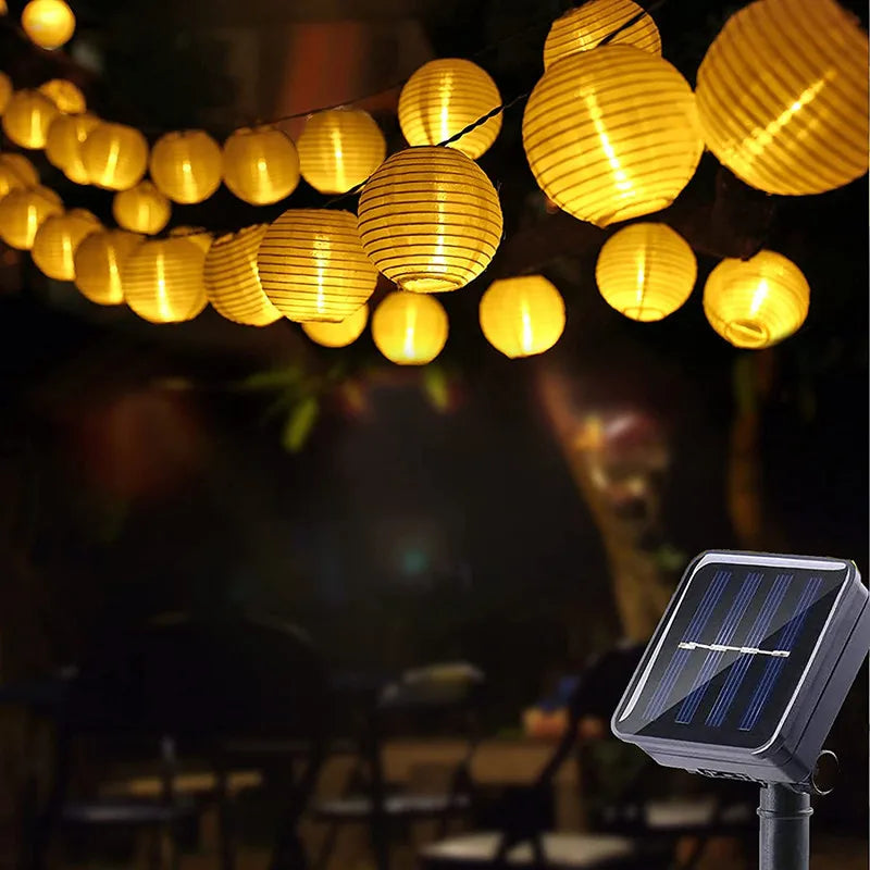 Halloween Pumpkin Lantern Solar String Lights Outdoor