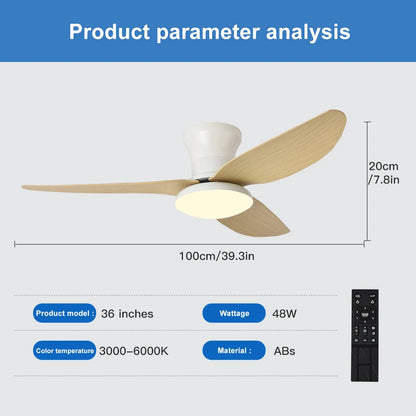 Bedroom fan light ceiling fan light high wind power ceiling
