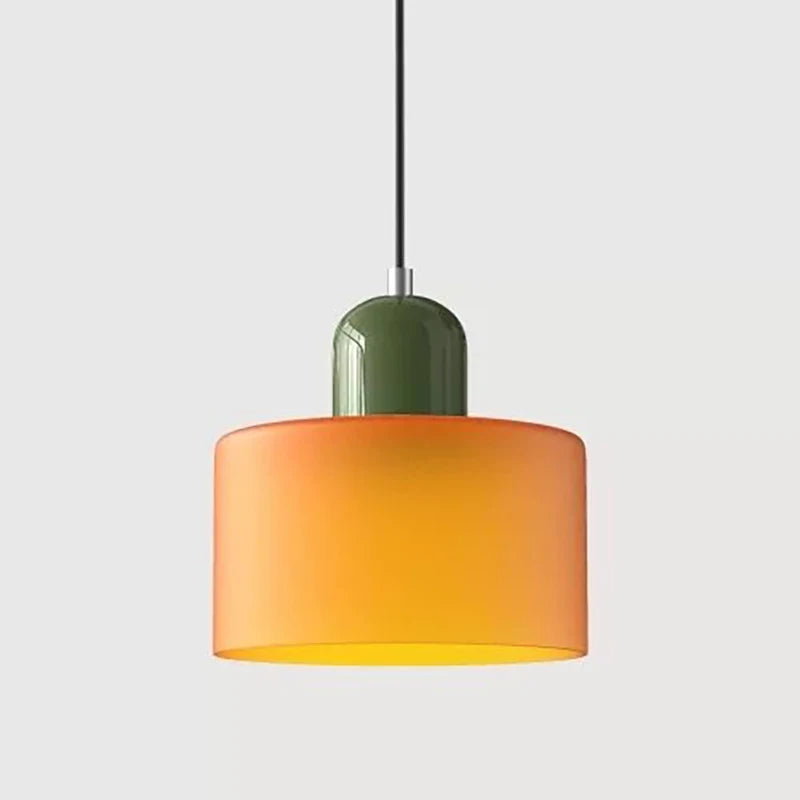 Nordic Modern Glass Bedroom Bedside Long Line Small Chandelier