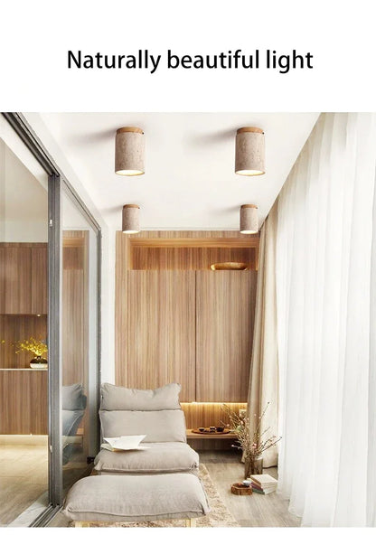 Japanese Style LED Ceiling Lamp Round Downlight Surface