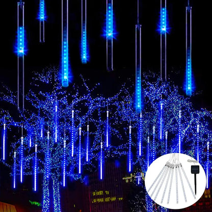 Solar Meteor Shower Lights Outdoor Meteor Lights 10Tubes