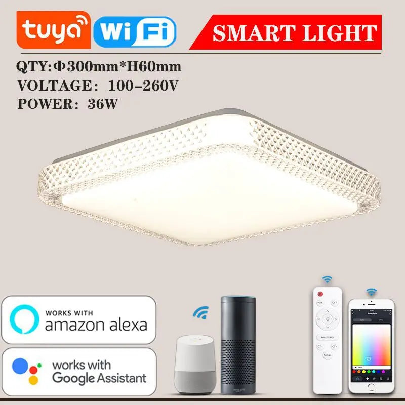 RGB Square ceiling light  LED Tuya Smart  control