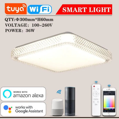 RGB Square ceiling light  LED Tuya Smart  control