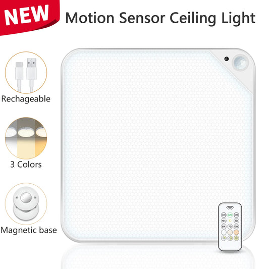 WILLED 8W Rechargeable Motion Sensor Ceiling Light
