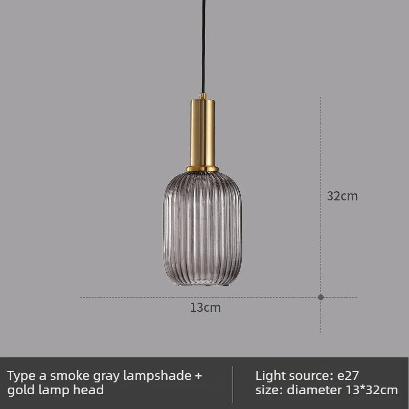 Simple Retro Single Head Ceiling Chandelier Creative  Light