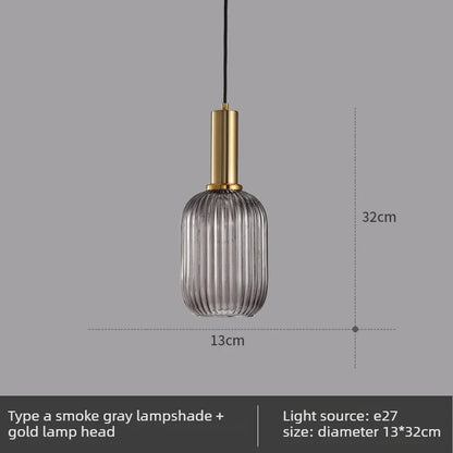 Simple Retro Single Head Ceiling Chandelier Creative  Light