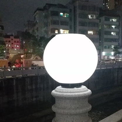 LED Ball Solar Outdoor Light Stainless Steel Solar Post Light